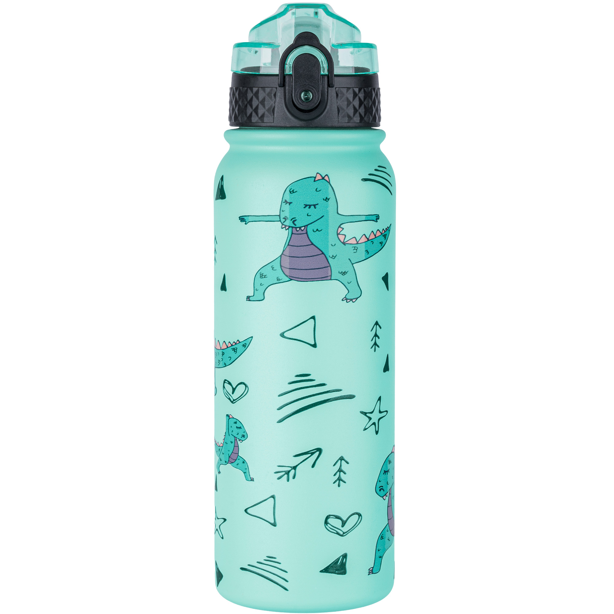 Oldley 20oz Triple Lid Thermos Bottle - 3D Cute Dinosaur Vacuum Insulated Water Flask - Image 7