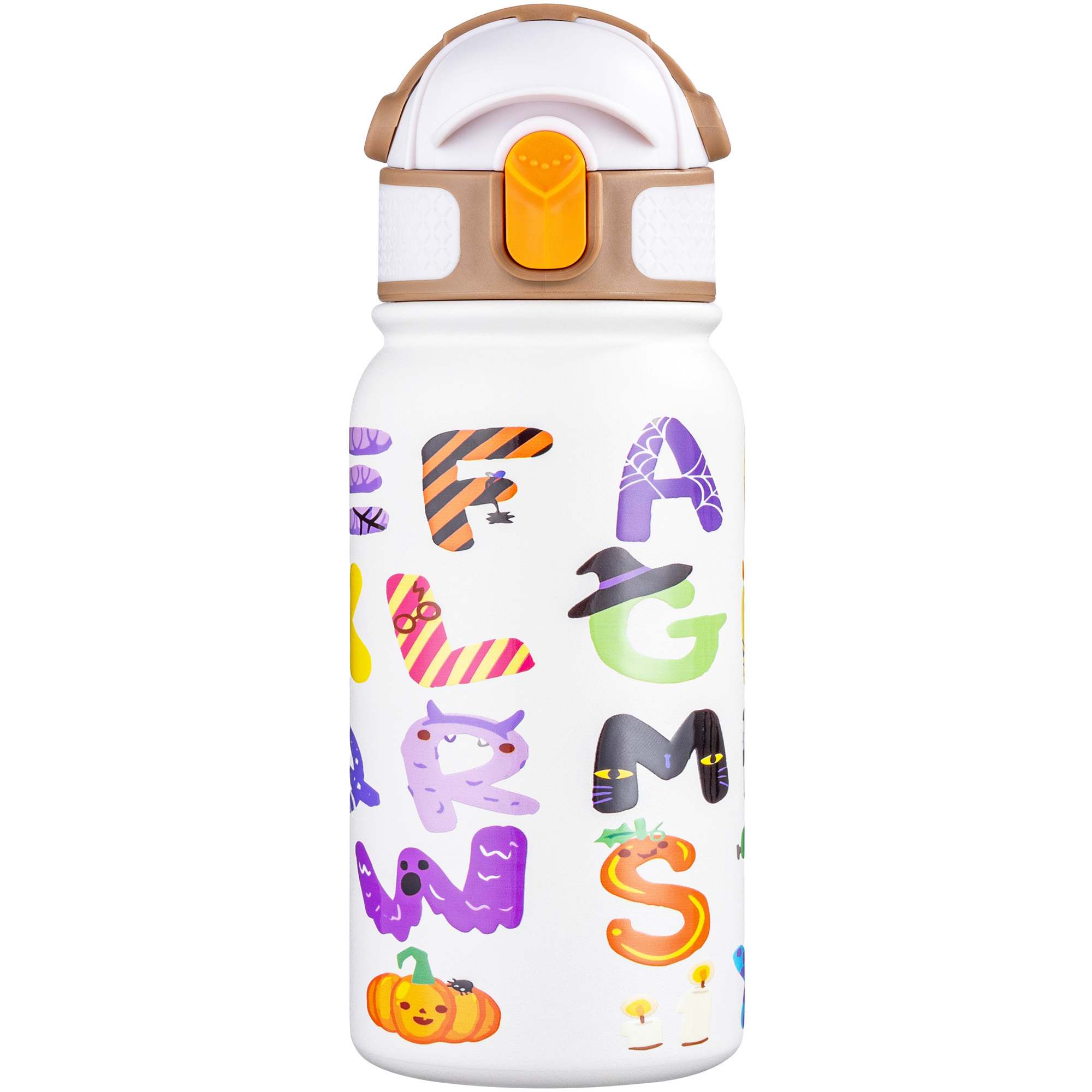 Oldley 12oz Kids Insulated Bottle - White Halloween Letter Edition - Image 4