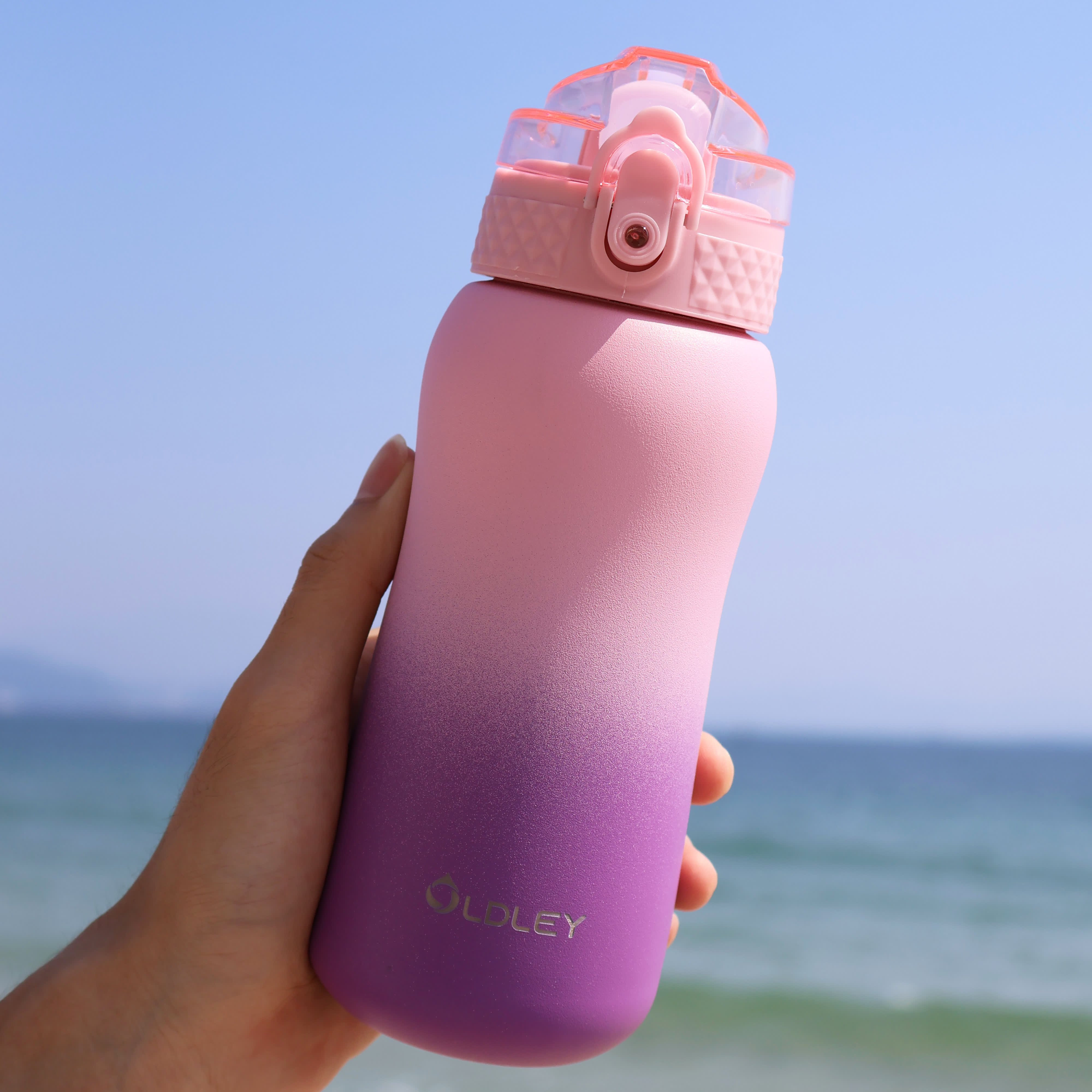 Oldley 12oz Triple Lid Insulated Travel Bottle - Image 3