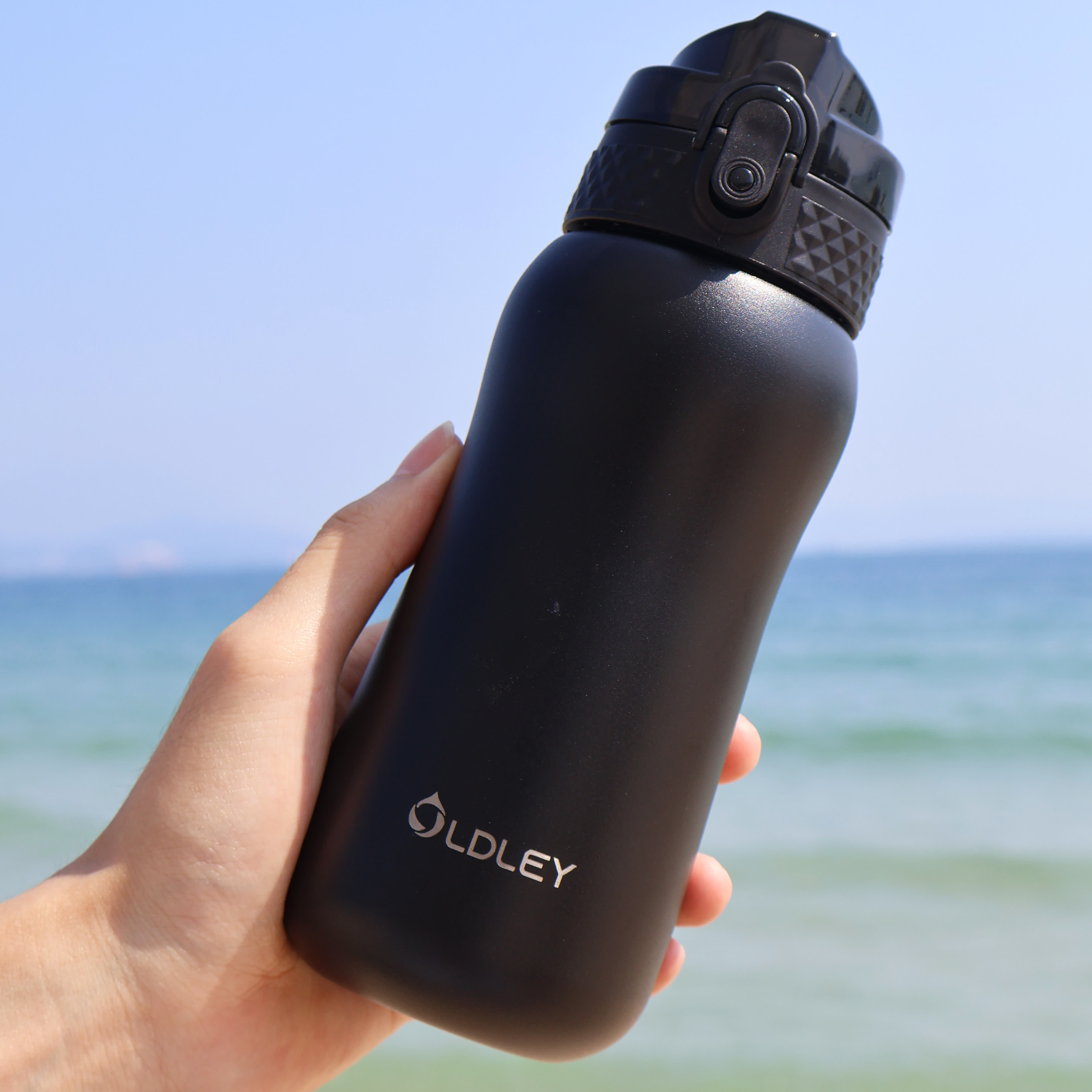 Oldley 12oz Triple Lid Insulated Travel Bottle - Image 4