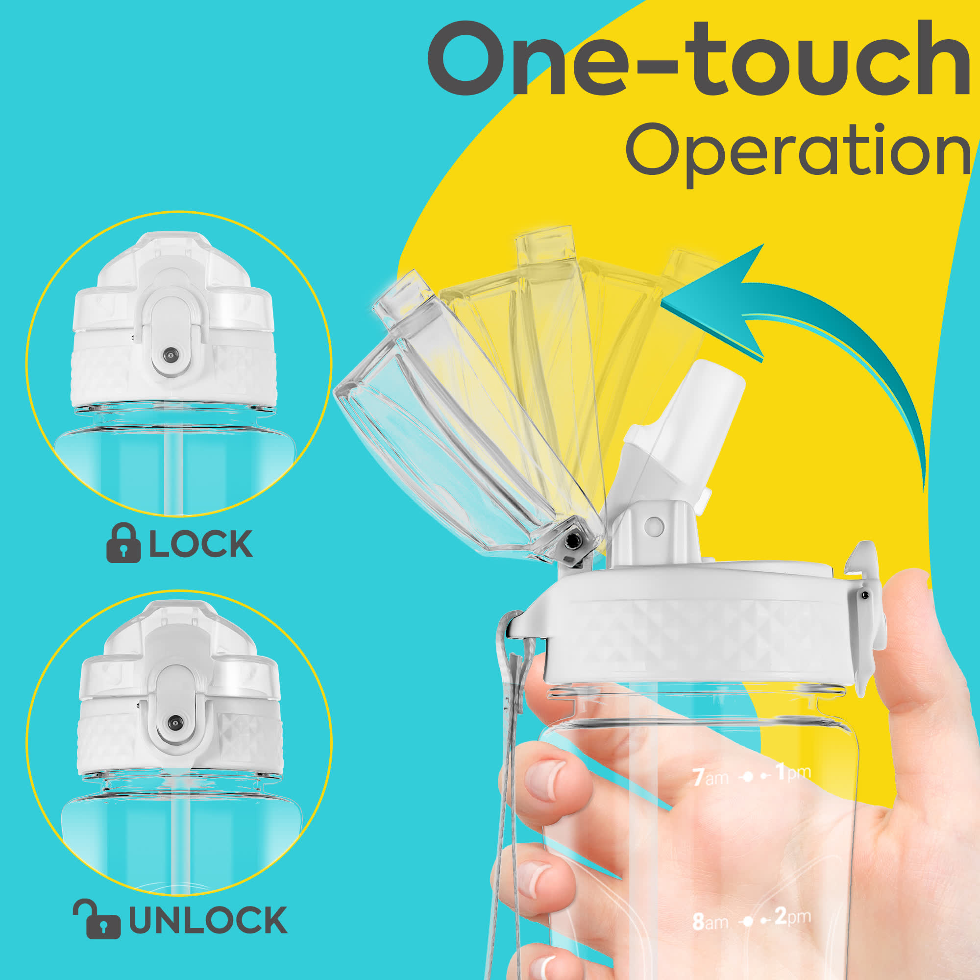 Oldley Transparent Kids Water Bottle - Image 3