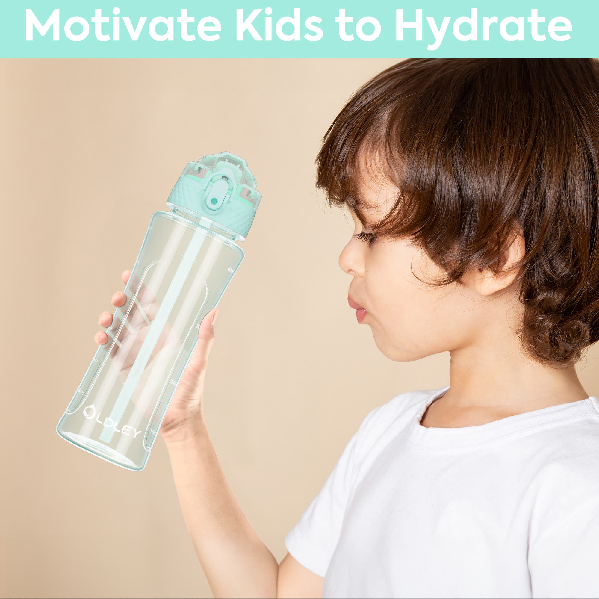 Oldley Transparent Green Kids Sport Bottle - Image 6