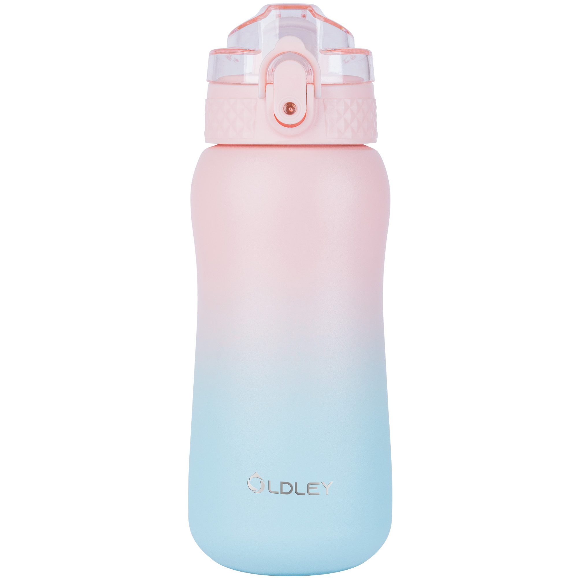 Oldley 12oz Pink Blue Compact Travel Flask with Straw - Image 7