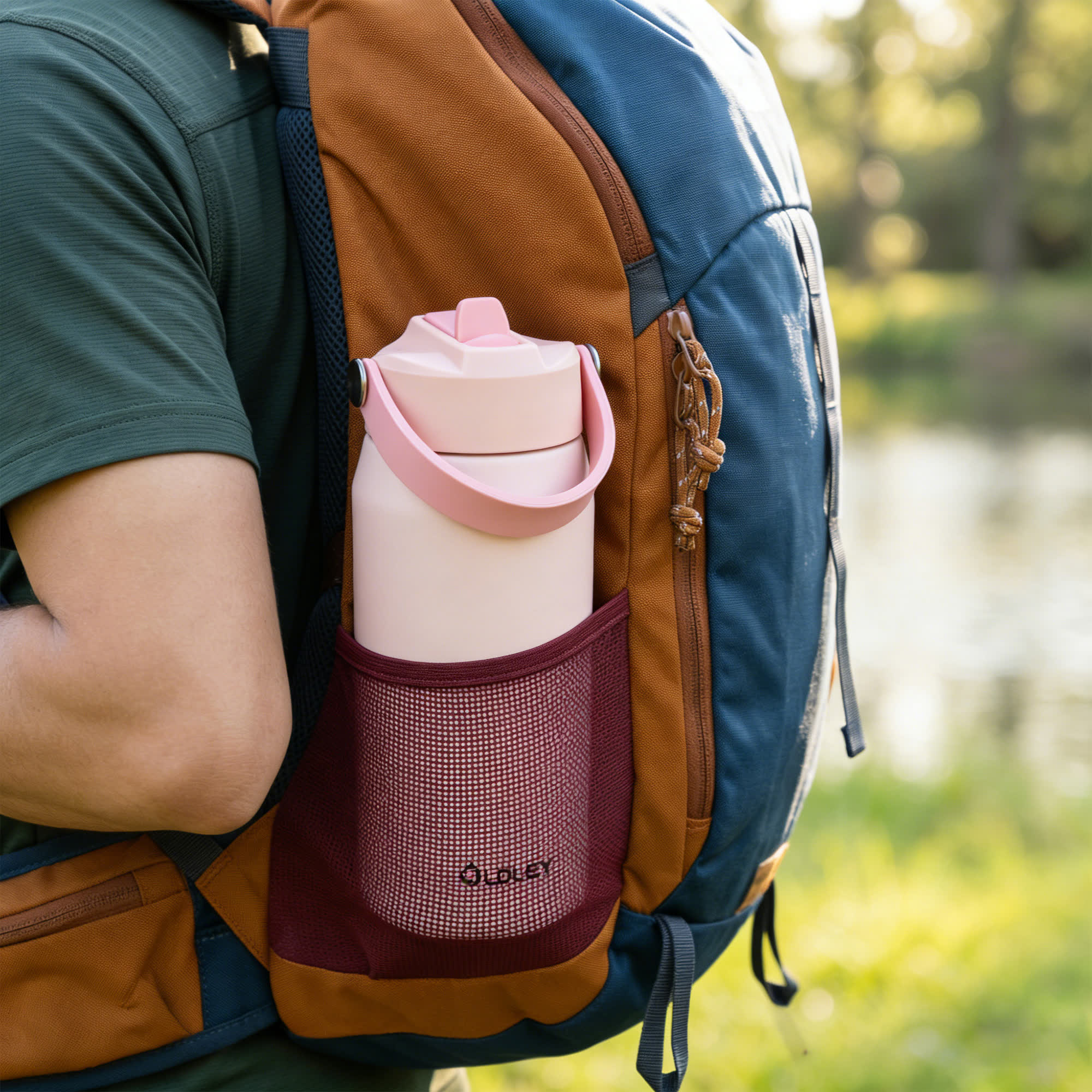 Oldley Light Pink Gradient Color Stainless Steel Thermos - 24oz - Image 5