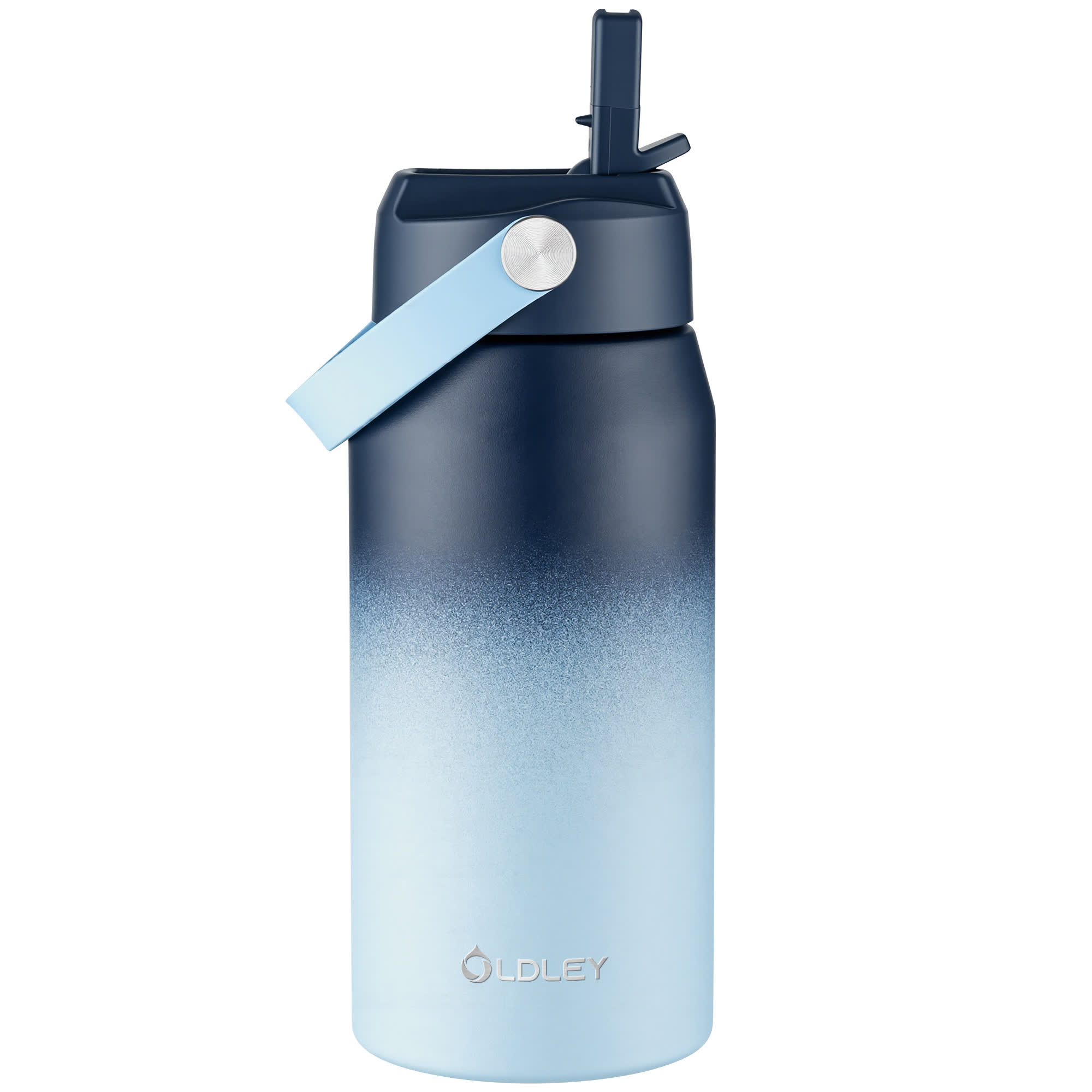Oldley Navy To Light Blue Gradient Water Bottle - 18oz - Image 11