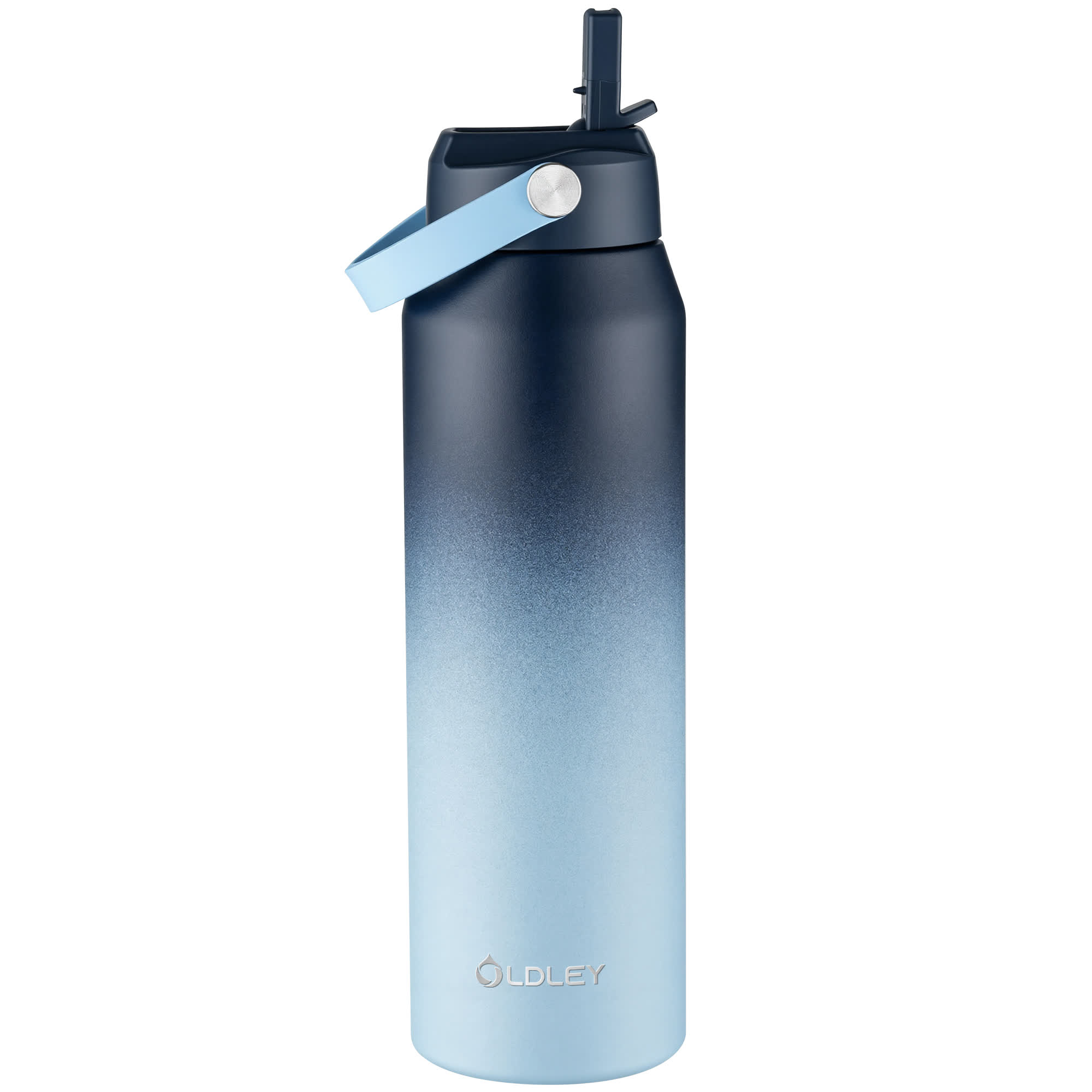 Oldley Navy To Light Blue Gradient Water Bottle - 18oz - Image 12