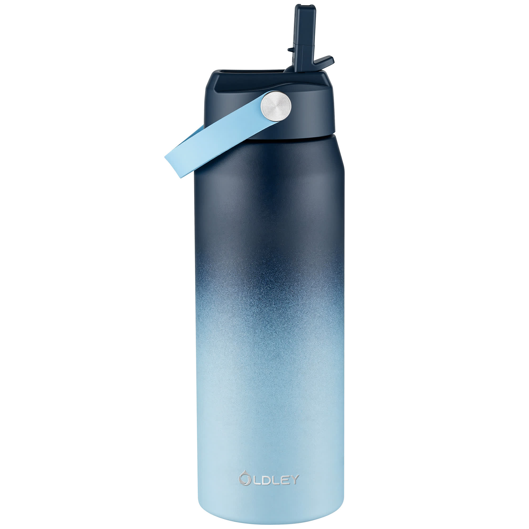 Oldley Navy To Light Blue Gradient Water Bottle - 18oz - Image 10
