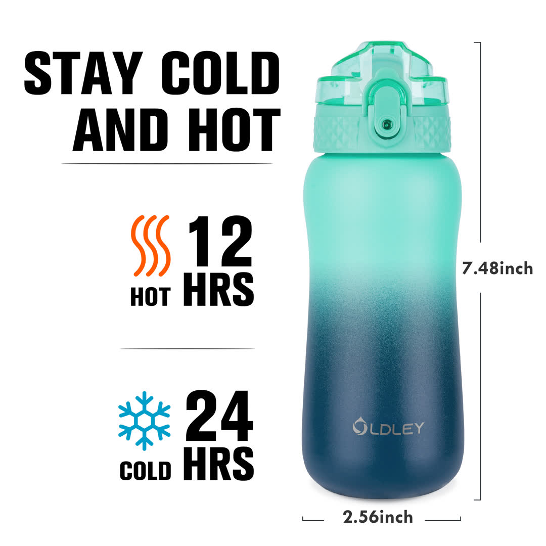 Oldley 12oz Green Blue Double Wall Vacuum Insulation Cup - Image 4