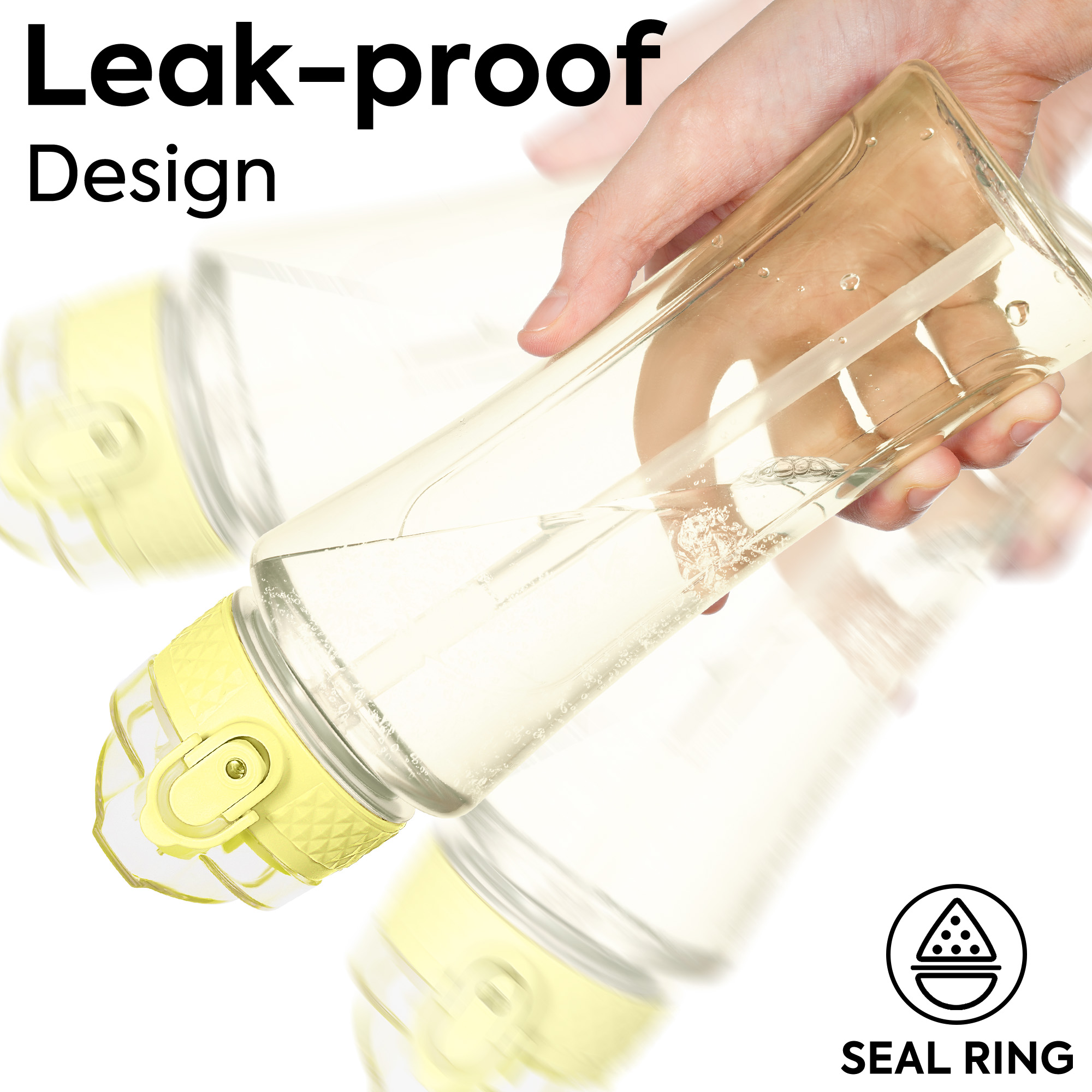Oldley Yellow Transparency Kids Water Bottle - Image 5