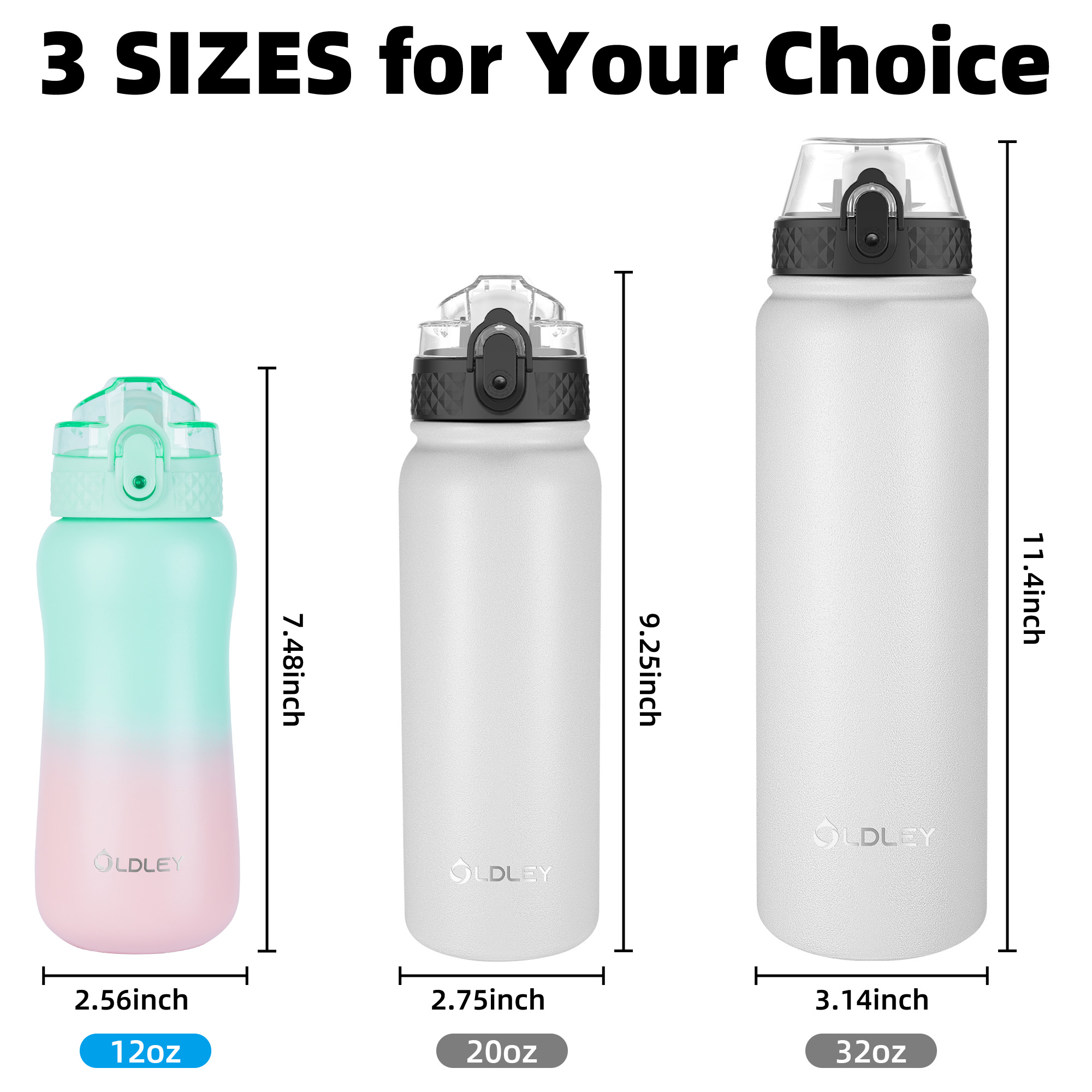 Oldley green pink Small Kids Insulated Thermos - Image 3