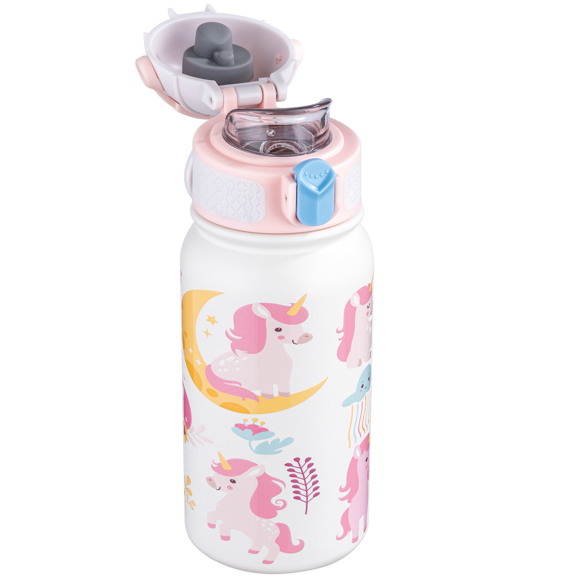 Oldley 12oz Kids Insulated Bottle - White Magical Unicorn Edition - Image 3