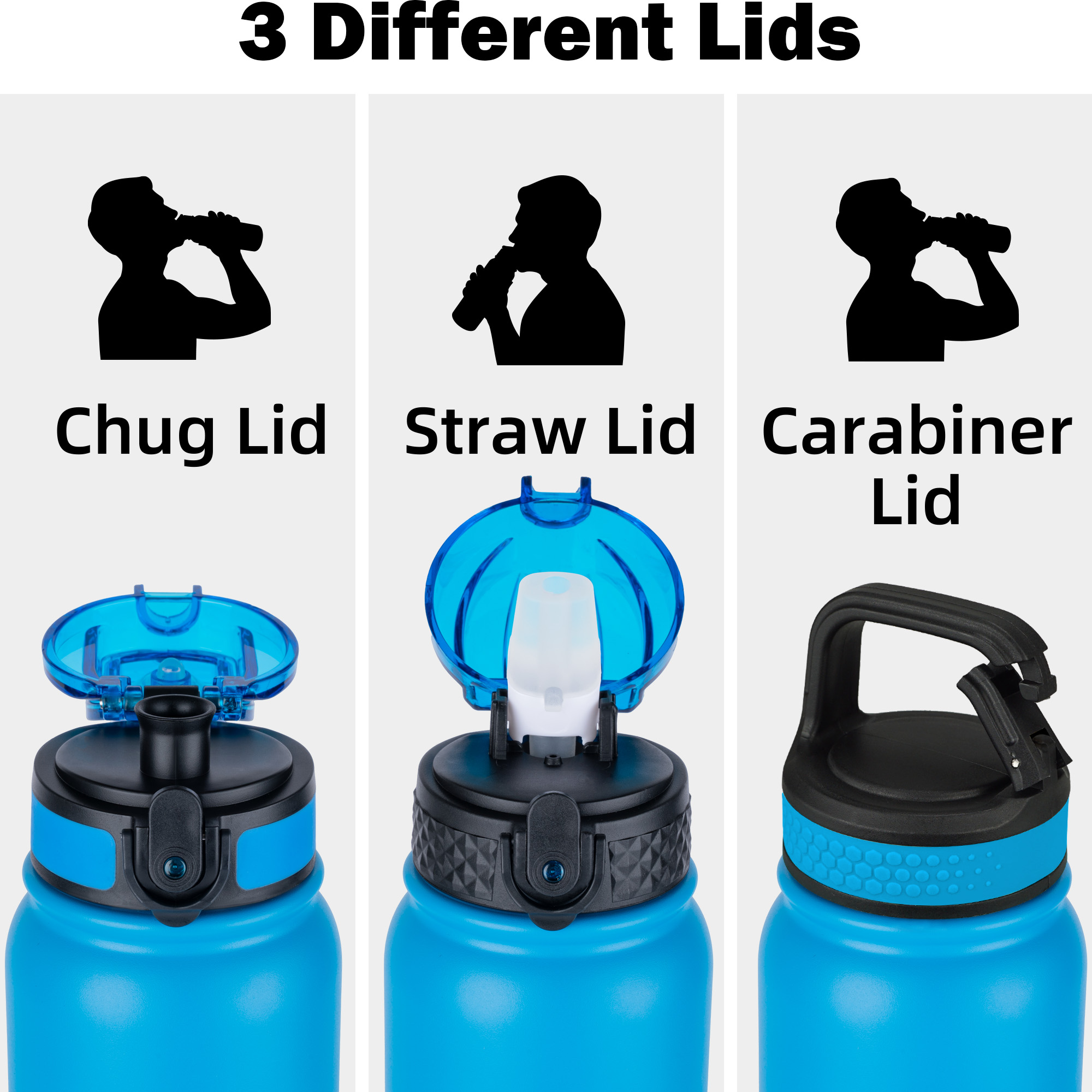 Oldley Tropical Rainforest Triple Lid Thermos - Travel Flask - Image 3