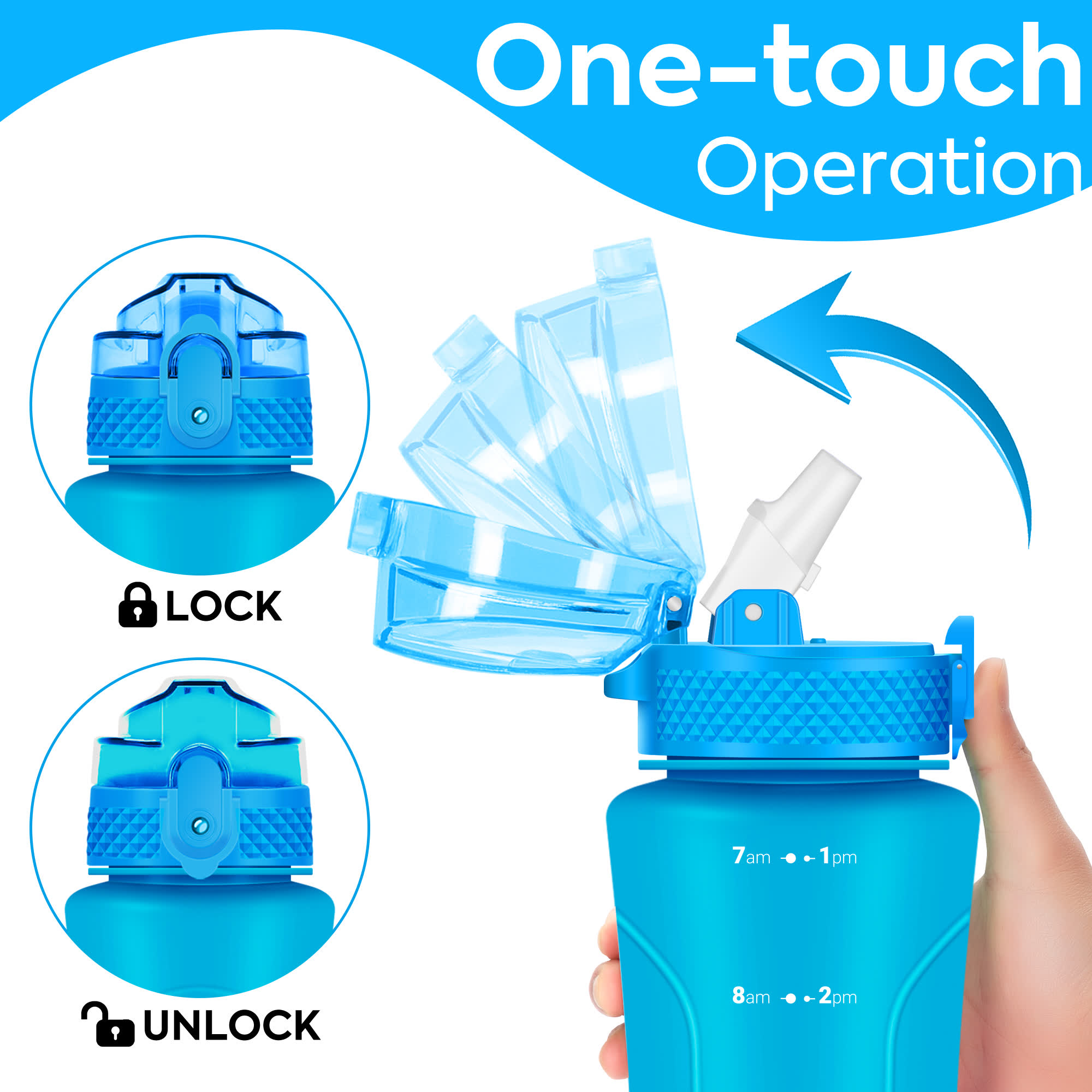 Oldley Blue Kids Water Bottle New Gallery - Image 3